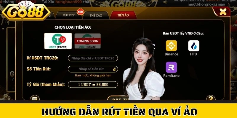 Hướng dẫn rút tiền qua ví ảo